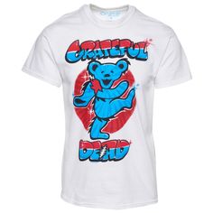 Go patriotic with the Grateful Dead Independence Bear Americana T-Shirt! It’s your favorite pop culture-inspired cotton T-shirt, adorned with high-quality screen print. This officially licensed Grateful Dead merchandise is hand-dyed using fiber reactive dyes and boasts of superior fit retention. Taped shoulder seams provide added comfort. Regular fit for a relaxed and comfortable feel. 100% cotton. Made in Mexico. Decorated in USA. . Grateful Dead Independence Bear Americana T-Shirt - Men's - Wh The Grateful Dead, Club Fits, Military Discounts, Grateful Dead, Screen Print, Cotton T Shirt, Hand Dyeing, Pop Culture, Cotton Tshirt