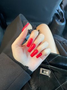 Long Red, Make Up Ideas, T B, Red Nails, Long Nails, Cute Nails, Make Up, Nails