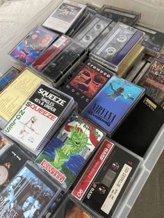 there are many cd's on display in the bins and one is for sale