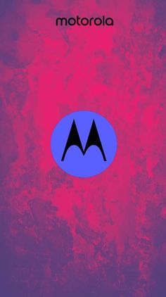 the logo for motorola on a red and blue background