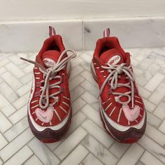 Size 6.5 pink and red Nike air max Red Nike Air Max, Red Nike, Nike Sneakers Women, Pink And Red, Women's Sneakers, Air Max, Nike Air Max, Womens Sneakers, Nike Women