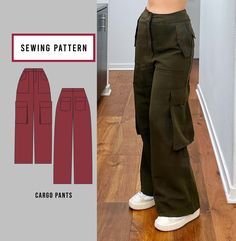 the sewing pattern is shown, and shows how to sew this pants for children