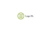 the logo for your logo pa is shown in green and white letters on a white background