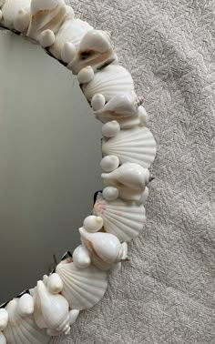 there is a mirror made out of seashells