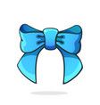 a blue bow on top of a white background