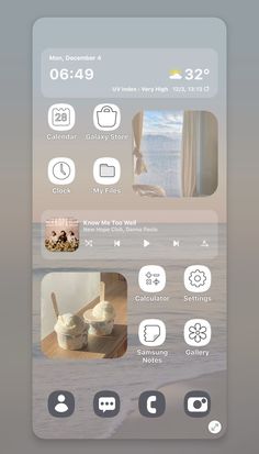 an iphone screen showing the homepage for a bed and breakfast set up on the beach