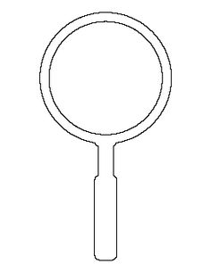 a magnifying glass is shown in the shape of a round object with a long handle