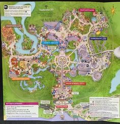 the map for disney's animal kingdom at disneyland world with an arrow pointing to it