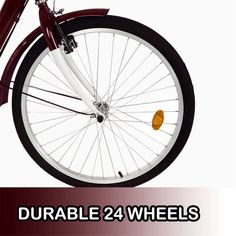 an image of a bicycle with the words double 24 wheels on it's front tire