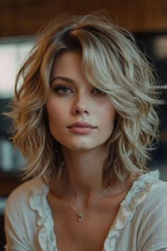 Shoulder Length Hair Hairstyles Ideas, Medium Wolf Haircut, Shoulder Length Layers Haircut, Easy Updos For Shoulder Length Hair, Shoulder Length Layered Bob, Best Shoulder Length Haircuts, Hair Styles For Older Women, Cute Mom Haircuts, Calico Hair