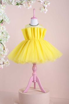 Eliza Yellow Party Dress Yellow Party Dress, Silver Flower Girl Dress, Yellow Party Dresses, Toddler Girl Christmas Dresses, Girls Gold Dress, Custom Design Dress, Purple Flower Girl Dress, Girl Green Dress, Purple Girls Dress