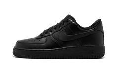 Women Air Force 1 '07 315115 038 Nike Air Force Black, Womens Air Force 1, Buy Nike Shoes, Nike Air Force One, Force One, Stadium Goods, Loafer Sneakers, Triple Black, Nike Womens