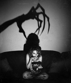 Video of man sitting doing something with animated shadows playing behind him forming crown, witches etc Shop Photoshoot, Art Emotions, Horror Photography, The Boogeyman, Dark Photography, Coraline, Scary Movies, Horror Art