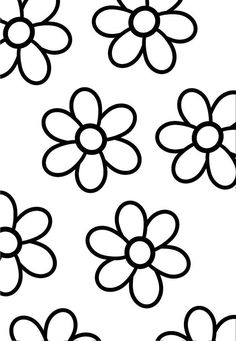 black and white flowers on a white background