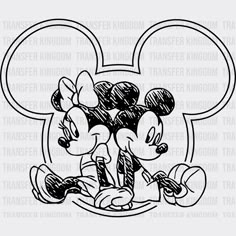 Minnie And Mickey Disney Dtf Transfer Unisex - S & M (10’) / Dark Color Design See Imaging Mickey Drawing, Cartoon Tattoo Ideas, Embroidery Jeans Diy, Animated Shows, Dtf Designs, Minnie Mouse Images, Mickey Mouse Pictures, T Shirt Logo Design, Minnie And Mickey