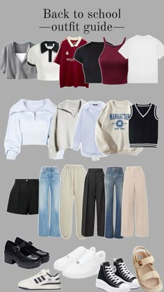 #ootd #backtoschooloutfits #university #womenswear #school #fall #style #guide Tops For College Wear, Uk University Outfit Women, Outfits Ideas For University, Fashionable School Outfits, University Orientation Outfit, Cheap Style Outfits, Uni Casual Outfits, Simple Uni Outfits, College Basic Outfits