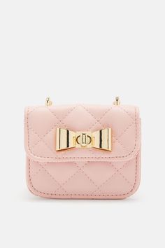 Available In Pink and Fuchsia. Crossbody Handbag Novelty PU Leather Quilted Regular Size Chain Detail Bow Detail Imported | Mini Take A Bow Crossbody Handbag in Pink by Fashion Nova Bow Detail, Pink Fashion, Kids Accessories, Cross Body Handbags, Fashion Nova, Pu Leather, Take A, Take That, Handbags