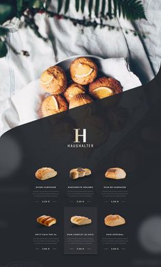 the website is designed to look like it has baked goods on it