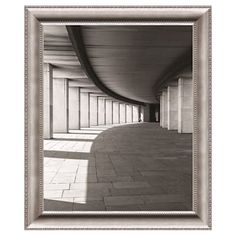 a black and white photo of an empty room