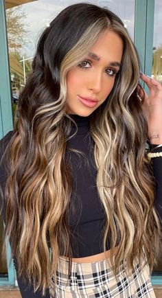 Hair Highlights Underneath, Full Highlights For Dark Hair Blonde, Hair For 2023, Hair Colour Trends 2022, Colour Trends 2022, Highlights Underneath, Women Hair Color Ideas, Hair Colour Trends