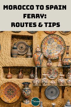 morocco to spain fervy routes and tips cover image with text that reads morocco to spain fervy routes & tips