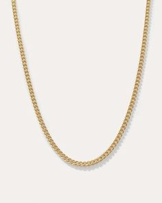 Cuban Curb Chain Necklace Gold Chain Link Necklace, Bezel Necklace, Heavy Chain, Curb Chain Necklace, Everyday Necklace, Scarf Gift, Luxury Products, Chain Link Necklace, Link Necklace