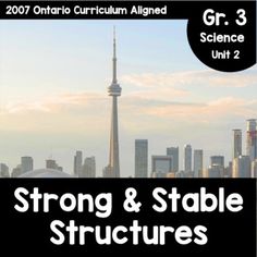 an image of a city skyline with the words strong & stable structures