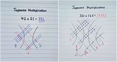 two notebooks with numbers and lines drawn on them, one has the same number