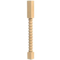 a wooden pole with two posts attached to the top and bottom, on a white background