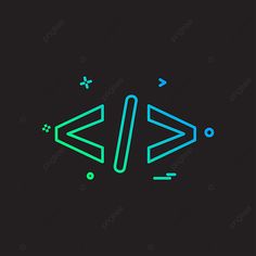 an abstract neon blue and green logo