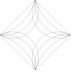 the shape of an object that is in perspective, with lines on each side and one point