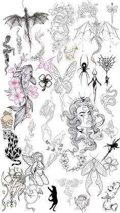 an image of many different tattoo designs