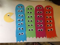 the paper is cut out to look like eyeballs