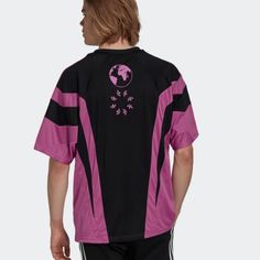 Nwtadidas Rekive Central Logo Tee Sz-L Adidas Sporty Streetwear Tops, Pink Sports T-shirt With Graphic Print, Pink Athleisure T-shirt For Sports, Pink Graphic Print Athleisure T-shirt, Pink Graphic Print T-shirt For Athleisure, Pink Graphic Print T-shirt Athleisure, Pink Short Sleeve Sportswear T-shirt, Pink Relaxed Fit Sporty T-shirt, Pink Relaxed Fit Sports T-shirt