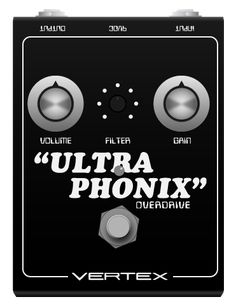 an overdrive pedal with the words ultra phonix on it