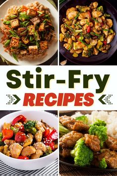 the cover of stir fry recipes