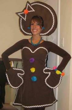 a woman wearing a costume made to look like a pom - pom girl