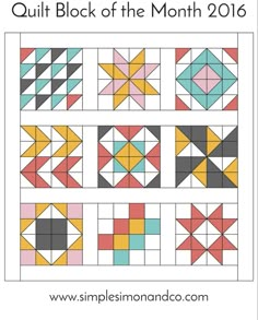 quilt block of the month 2016