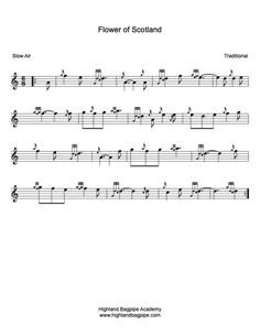 Flower of Scotland Bagpipe Sheet Music - Learn to play bagpipe tune Flower of Scotland Flower Of Scotland, Online Learning Platform, Interactive Video, Interactive Lessons, Learning Platform