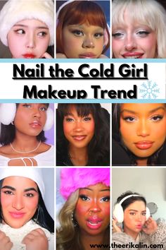 Stay on trend this winter with our Cold Girl Makeup tutorial! From icy glam to frosty chic, this look is perfect for all skin tones and occasions. Follow our step-by-step tutorial for a flawless Cold Girl Makeup look. Don't forget to check out our variations for WOC and Black Girls for a unique twist on the classic icy glam. Elevate your winter beauty game with our Cold Girl Makeup ideas!#makeup#makeuplooks#makeuproutine#makeuptutorials#Coldgirlmakeup#makeupinspo#makeupforblackwomen Cold Girl Makeup Look, Icy Aesthetic, Cold Girl Makeup, Silver Smoky Eye, Cold Makeup, Frosted Lipstick, Cold Girl, White Eyeshadow, Icy Girl