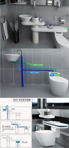 a bathroom with two sinks and a toilet in the same room as well as a diagram