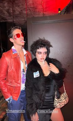 Best Movie Couples Costumes, Best Movie Duos, Tyler Durden And Narrator Costume, Costumes From Tv Shows, Sharkboy And Lavagirl Costume, Movie Couples Costumes, Halloween Fashion Outfits, Movie Duos, Marla Singer