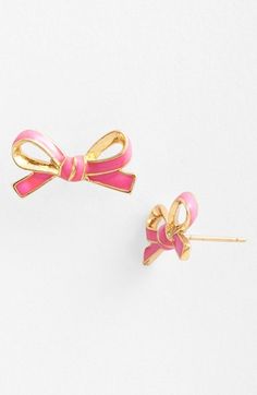 sweet bow studs #katespade Bow Clothing, Bridal Jewellry, Bows Earrings, Formal Jewelry, Earring Fashion, Mini Bow, Bow Jewelry, Mini Bows, Bow Earrings