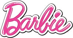 the word barbie written in pink ink