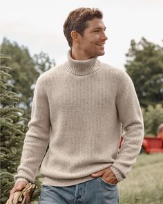 A fresh take on his classic cashmere turtleneck, featuring a waffle stitch for allover texture and wide-rib detailing at the fold-back collar, cuffs, and hem for extra style. As a bonus, he can toss this luxe essential right into the wash.  Exclusive. Long sleeves. Casual Cashmere Turtleneck With Ribbed Collar, Casual Ribbed Cashmere Turtleneck, Classic Knit Turtleneck For Fall, Casual Merino Wool Turtleneck With Ribbed Collar, Casual Wool Turtleneck With Ribbed Collar, Classic Wool Ribbed Turtleneck, Classic Ribbed Wool Turtleneck, Classic Textured Knit Turtleneck For Fall, Fall Merino Wool Turtleneck With Ribbed Cuffs