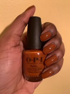 Fall Season Nails Orange, Orangy Brown Nails, Soft Fall Nail Colors, Fall Orange Nail Colors, Almond Gel Nails Ideas Fall, Oval Gel Nails Fall, Nail Polish Black Women, Opi Wine Colors, African American Nails