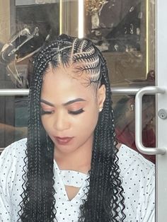 Ghanian Hair Styles, Ghanian Braids Hairstyles, Ghanian Braids, Expression Braids, Short Knotless, Cornrows With Box Braids, Latest Hair Braids, Lemonade Braids Hairstyles, Two Braid Hairstyles