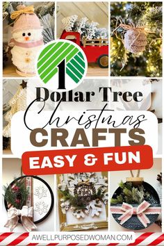 christmas crafts that are easy to make and fun for the whole family with text overlay