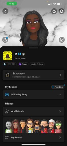 an app with avatars on it and the text,'my stories to my story '