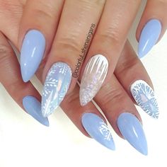 Colorful Shenanigans Winter nail art ice crystals snowflakes icicles Blue Christmas Nails, Nail Art Noel, Winter Manicure, Winter Nails Acrylic, Nail Colors Winter, Easy Nails, Apple App, Winter Nail Art, Winter Nail Designs